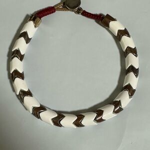 Roxanne Assoulin Low Tide Wave Bracelet Bronze & White Enamel Bracelet 7”